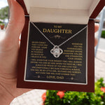 To My Daughter - Never Forget That I Love You - Love Knot Necklace