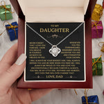 To My Daughter - Never Forget That I Love You - Love Knot Necklace