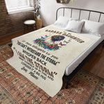 To My Badass Daughter - Plush Fleece Blanket from Mum - I Am The Storm - luxoz