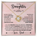 To My Beautiful Daughter - Forever Necklace - Never Forget That I Love You - luxoz