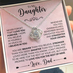 To My Beautiful Daughter - Forever Necklace - Never Forget That I Love You - luxoz