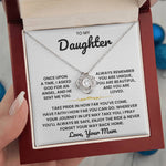 To My Daughter - Loveknot Necklace - Take Pride - luxoz