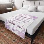 To My Grandma - Plush Fleece Blanket From Grandchildren - We Love You - luxoz