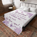 To My Grandma - Plush Fleece Blanket From Grandchildren - We Love You - luxoz