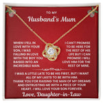 To My Husband's Mum - Loveknot Necklace - I Was A Little Late - luxoz