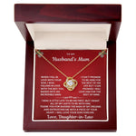 To My Husband's Mum - Loveknot Necklace - I Was A Little Late - luxoz