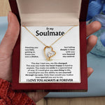 To My Soulmate - The Day I Met You, My Life Changed - Forever Love Necklace - luxoz