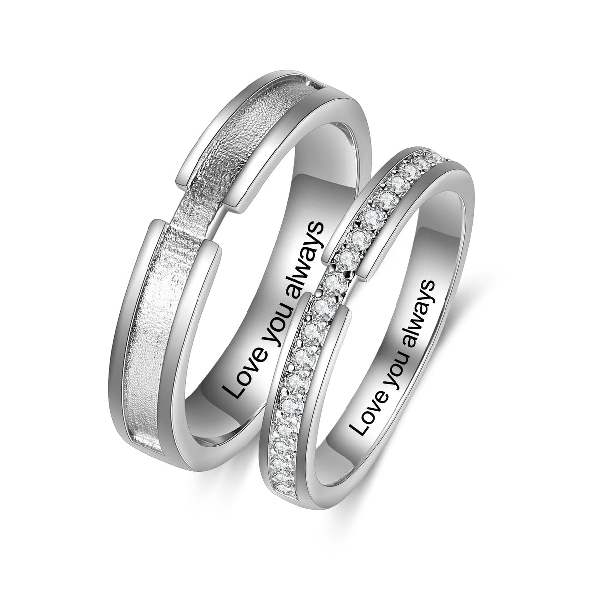 Promise Rings For 2- Gold Plated Copper Couple Rings – luxoz