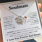To My Beautiful Soulmate-Loveknot Necklace- I squeezed This Necklace - luxoz