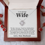 To My Beautiful Wife- Loveknot Necklace- The Day I Met You - luxoz