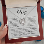 To My Beautiful Wife- Loveknot Necklace- To Feel Mu Arms Around You - luxoz
