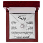 To My Beautiful Wife-Loveknot Necklace-You Are The Light Of My Life - luxoz