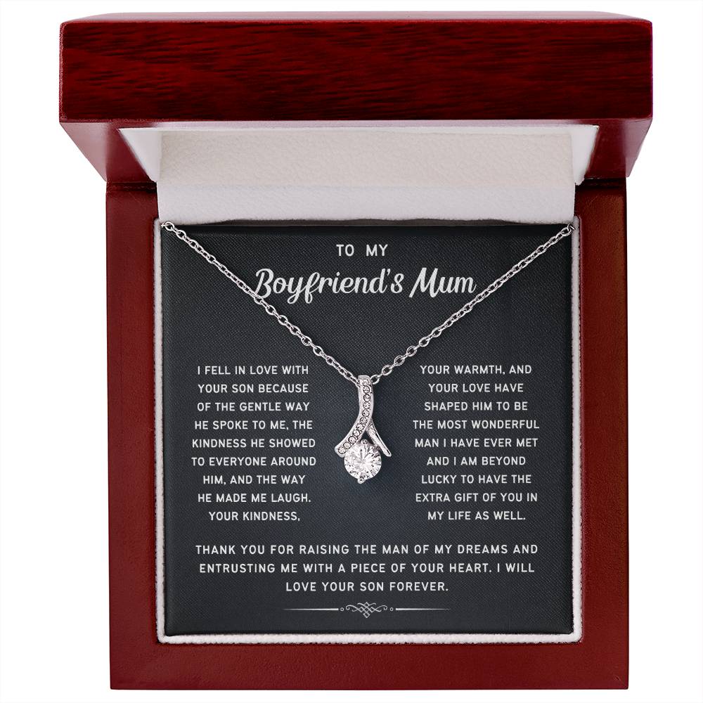 To My Boyfriend's Mum Elegant Thank You Necklace – luxoz