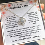 To My Boyfriends's Mum-Loveknot Necklace- He's Loyal And Kind - luxoz
