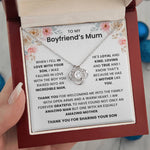 To My Boyfriends's Mum-Loveknot Necklace- He's Loyal And Kind - luxoz