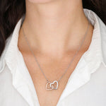 To My Daughter- Interlocking Hearts Necklace-You Will Always Be My Baby Girl - luxoz