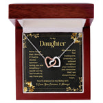 To My Daughter- Interlocking Hearts Necklace-You Will Always Be My Baby Girl - luxoz