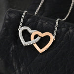 To My Daughter- Interlocking Hearts Necklace-You Will Always Be My Baby Girl - luxoz