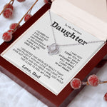 To My Daughter- Loveknot Necklace- I Closed My Eyes - luxoz