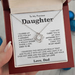 To My Daughter- Loveknot Necklace- I Closed My Eyes - luxoz