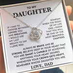 To My Daughter- Loveknot Necklace- Whose Daughter You Are - luxoz