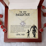 To My Daughter- Loveknot Necklace- You Either Win Or Learn - luxoz