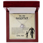 To My Daughter- Loveknot Necklace- You Either Win Or Learn - luxoz
