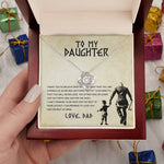 To My Daughter- Loveknot Necklace- You Either Win Or Learn - luxoz
