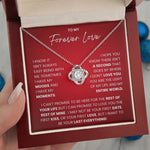 To My Forever Love-Loveknot Necklace-You Are My Entire World - luxoz