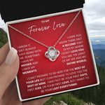 To My Forever Love-Loveknot Necklace-You Are My Entire World - luxoz
