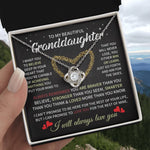 To My Granddaughter-Loveknot Necklace-I Can Promise To Love You - luxoz