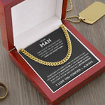 To My Man- Cuban Link Chain- Sometimes Its Hard To Find - luxoz