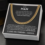 To My Man- Cuban Link Chain- Sometimes Its Hard To Find - luxoz