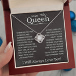 To My Queen-Loveknot Necklace-Want To Be Your Last Everything - luxoz