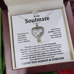 Soulmate- S925 Sterling Silver Necklace- Love You Forever Engraved
