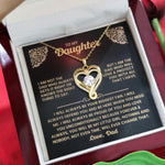 To My Daughter-S925 Sterling Silver Necklace-Love You Forever And Always Engraved