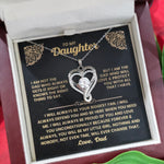 To My Daughter-S925 Sterling Silver Necklace-Love You Forever And Always Engraved