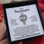 Soulmate- S925 Sterling Silver Necklace- Love You Forever Engraved