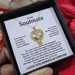 Soulmate- S925 Sterling Silver Necklace- Love You Forever Engraved