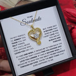 Soulmate- S925 Sterling Silver Necklace- Love You Forever And Always Engraved