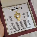 Soulmate- S925 Sterling Silver Necklace- Love You Forever Engraved