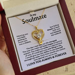 Soulmate- S925 Sterling Silver Necklace- Love You Forever Engraved