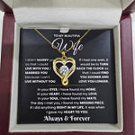 To My Wife- S925 Sterling Silver Necklace- Love You Forever Engraved