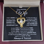 To My Wife- S925 Sterling Silver Necklace- Love You Forever Engraved