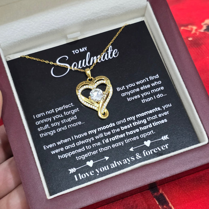 To My Wife- S925 Sterling Silver Necklace- Love You Forever Engraved (Copy)