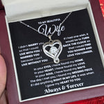 To My Wife- S925 Sterling Silver Necklace- Love You Forever Engraved