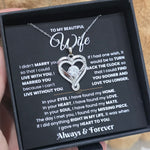 To My Wife- S925 Sterling Silver Necklace- Love You Forever Engraved