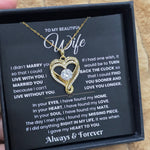 To My Wife- S925 Sterling Silver Necklace- Love You Forever Engraved