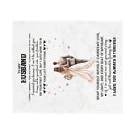 To My Husband - Romantic Fleece Blanket for Wife, Anniversary Gift, Cozy Throw, Love Quote Blanket, Gift for Her, Heartfelt Home Decor