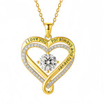 To My Daughter-S925 Sterling Silver Necklace-Love You Forever And Always Engraved